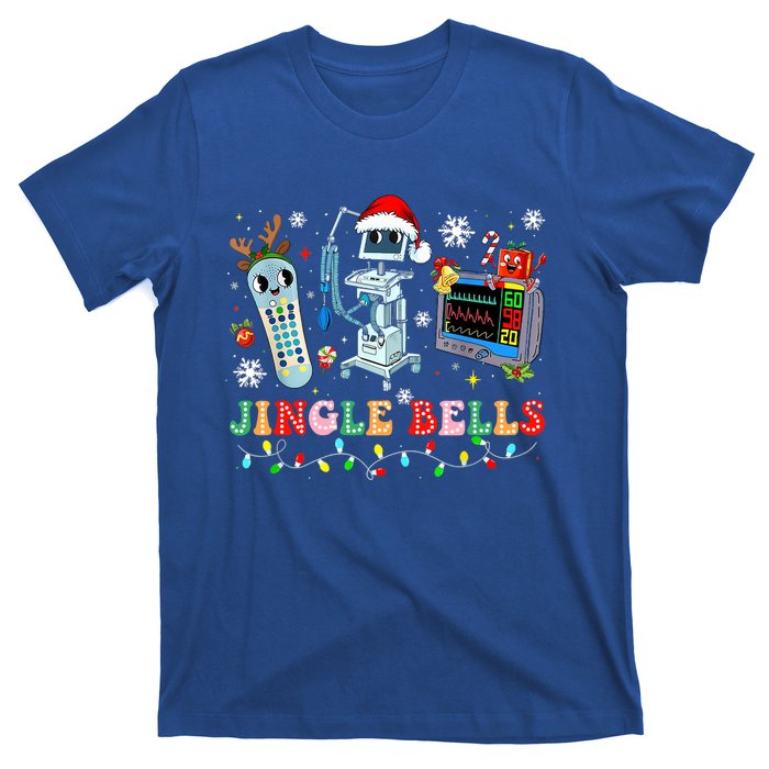 Funny Jingle Bells Telemetry Nurse Christmas Tech Nursing Cute Gift T-Shirt