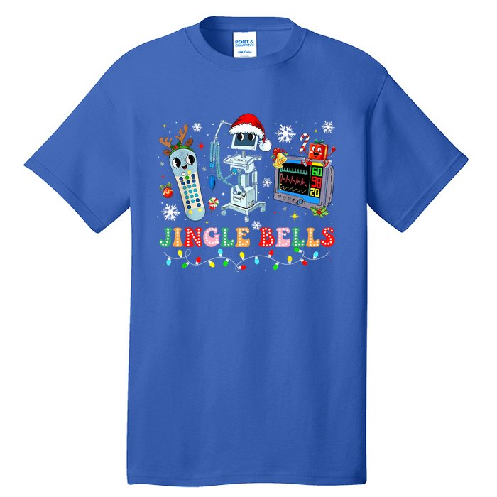 Funny Jingle Bells Telemetry Nurse Christmas Tech Nursing Cute Gift Tall T-Shirt