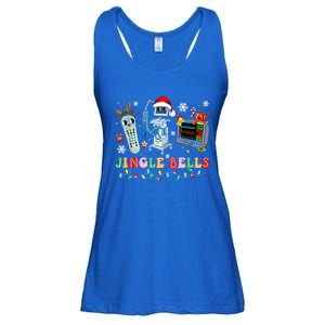 Funny Jingle Bells Telemetry Nurse Christmas Tech Nursing Cute Gift Ladies Essential Flowy Tank