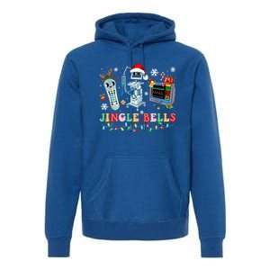 Funny Jingle Bells Telemetry Nurse Christmas Tech Nursing Cute Gift Premium Hoodie