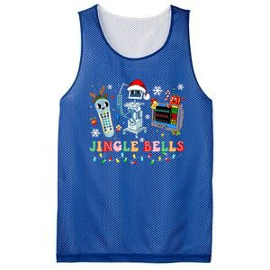 Funny Jingle Bells Telemetry Nurse Christmas Tech Nursing Cute Gift Mesh Reversible Basketball Jersey Tank