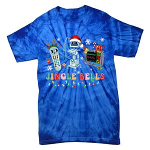 Funny Jingle Bells Telemetry Nurse Christmas Tech Nursing Cute Gift Tie-Dye T-Shirt