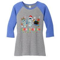 Funny Jingle Bells Telemetry Nurse Christmas Tech Nursing Cute Gift Women's Tri-Blend 3/4-Sleeve Raglan Shirt