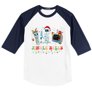 Funny Jingle Bells Telemetry Nurse Christmas Tech Nursing Cute Gift Baseball Sleeve Shirt