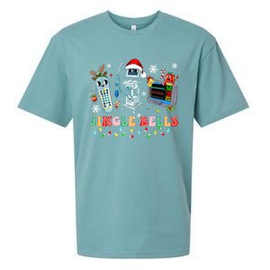 Funny Jingle Bells Telemetry Nurse Christmas Tech Nursing Cute Gift Sueded Cloud Jersey T-Shirt