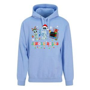 Funny Jingle Bells Telemetry Nurse Christmas Tech Nursing Cute Gift Unisex Surf Hoodie