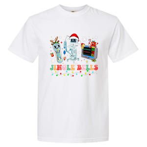 Funny Jingle Bells Telemetry Nurse Christmas Tech Nursing Cute Gift Garment-Dyed Heavyweight T-Shirt