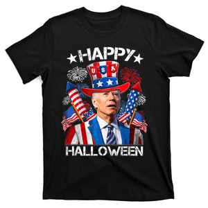 Funny Joe Biden 4th Of July Happy Halloween Firework T-Shirt