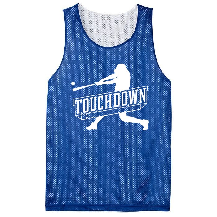 Funny Joke Baseball Touchdown Joke Gift Design Gift Mesh Reversible Basketball Jersey Tank