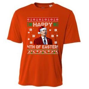 Funny Joe Biden Happy 4th Of Easter Ugly Christmas Sweater Gift Cooling Performance Crew T-Shirt