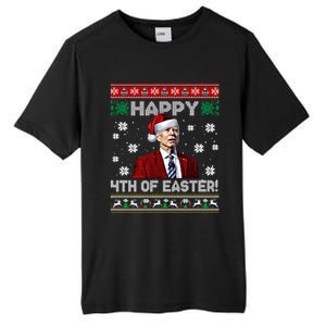 Funny Joe Biden Happy 4th Of Easter Ugly Christmas Sweater Gift Tall Fusion ChromaSoft Performance T-Shirt