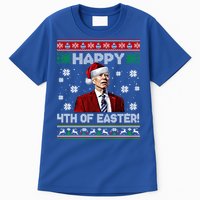 Funny Joe Biden Happy 4th Of Easter Ugly Christmas Sweater Gift Tall T-Shirt