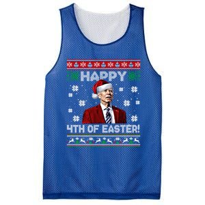 Funny Joe Biden Happy 4th Of Easter Ugly Christmas Sweater Gift Mesh Reversible Basketball Jersey Tank