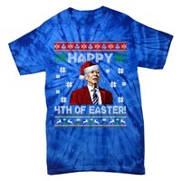 Funny Joe Biden Happy 4th Of Easter Ugly Christmas Sweater Gift Tie-Dye T-Shirt