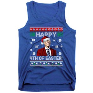 Funny Joe Biden Happy 4th Of Easter Ugly Christmas Sweater Gift Tank Top