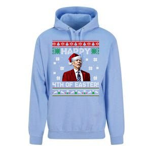 Funny Joe Biden Happy 4th Of Easter Ugly Christmas Sweater Gift Unisex Surf Hoodie