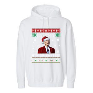 Funny Joe Biden Happy 4th Of Easter Ugly Christmas Sweater Gift Garment-Dyed Fleece Hoodie