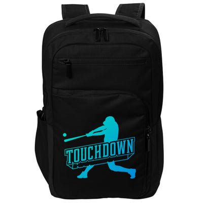 Funny Joke Baseball Touchdown Joke Gift Design Gift Impact Tech Backpack