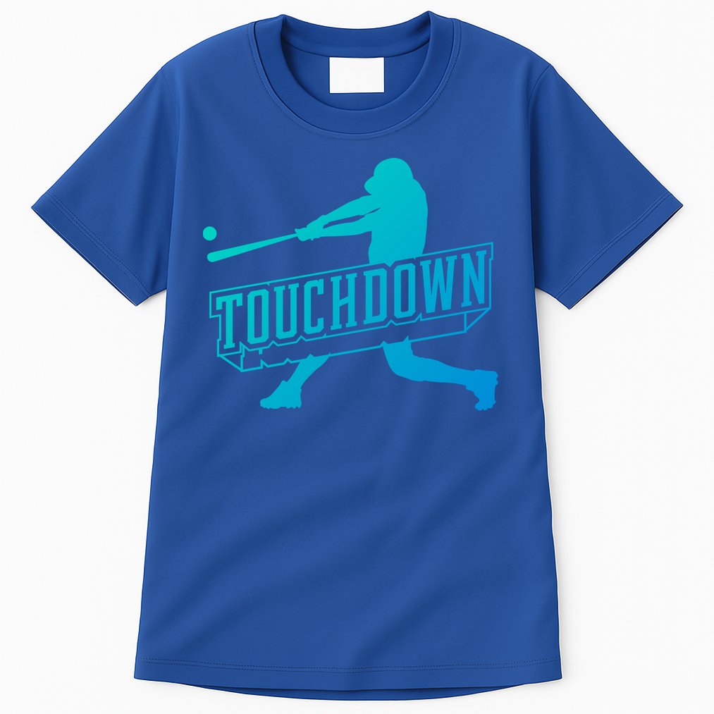 Funny Joke Baseball Touchdown Joke Gift Design Gift Tall T-Shirt