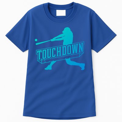 Funny Joke Baseball Touchdown Joke Gift Design Gift Tall T-Shirt