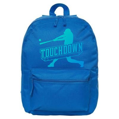 Funny Joke Baseball Touchdown Joke Gift Design Gift 16 in Basic Backpack