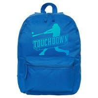 Funny Joke Baseball Touchdown Joke Gift Design Gift 16 in Basic Backpack
