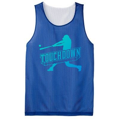 Funny Joke Baseball Touchdown Joke Gift Design Gift Mesh Reversible Basketball Jersey Tank