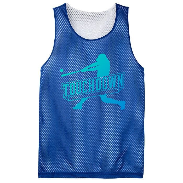 Funny Joke Baseball Touchdown Joke Gift Design Gift Mesh Reversible Basketball Jersey Tank