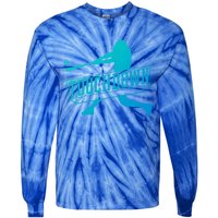 Funny Joke Baseball Touchdown Joke Gift Design Gift Tie-Dye Long Sleeve Shirt