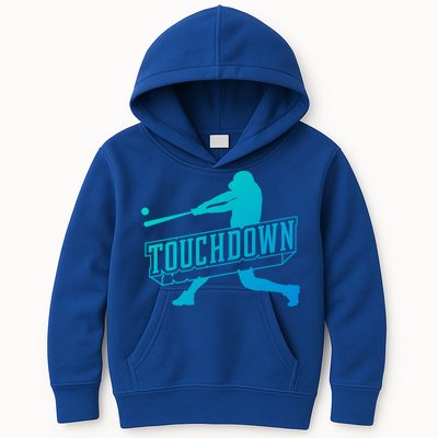 Funny Joke Baseball Touchdown Joke Gift Design Gift Kids Hoodie