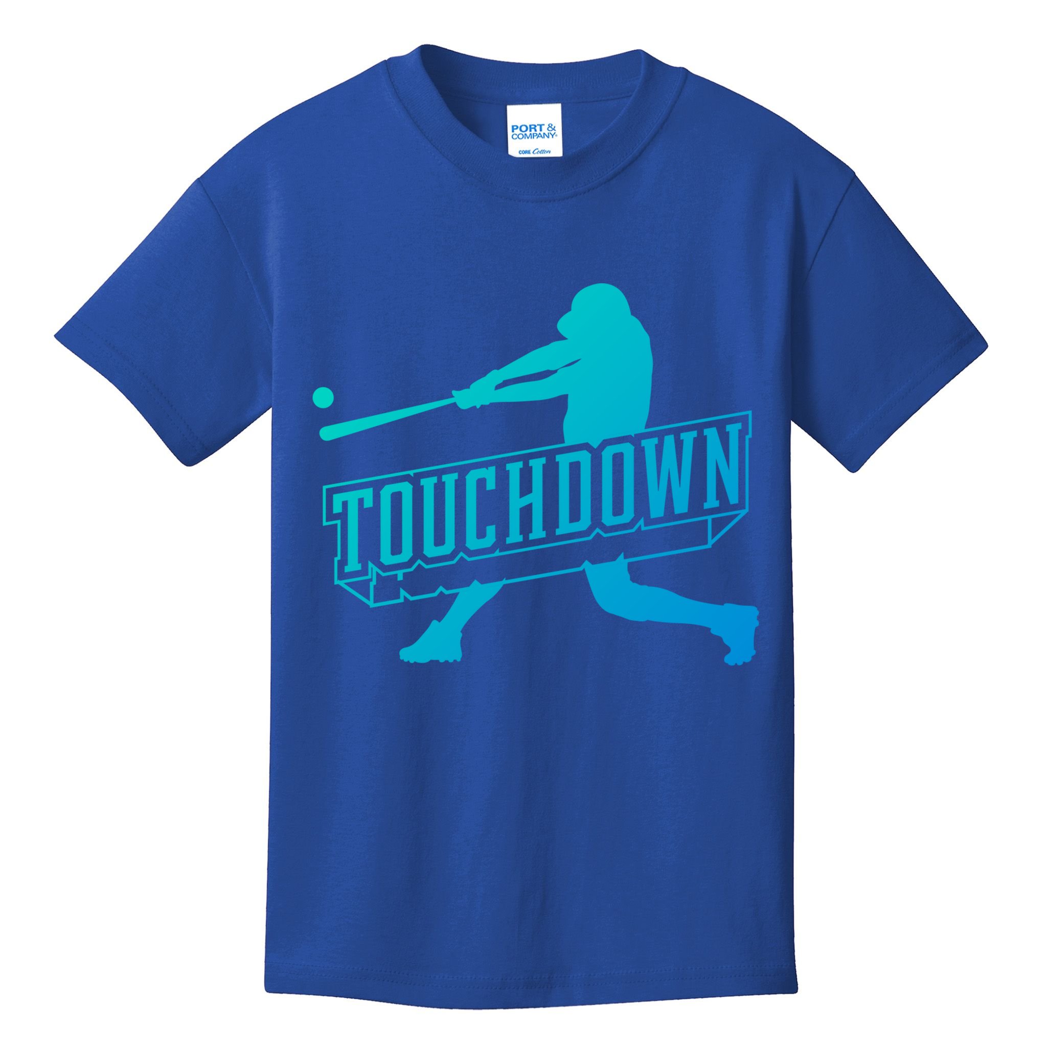 Funny Joke Baseball Touchdown Joke Gift Design Gift Kids T-Shirt