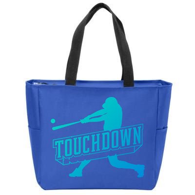 Funny Joke Baseball Touchdown Joke Gift Design Gift Zip Tote Bag