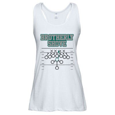 Football Joke Brotherly Shove Brotherly Shove  Ladies Essential Flowy Tank