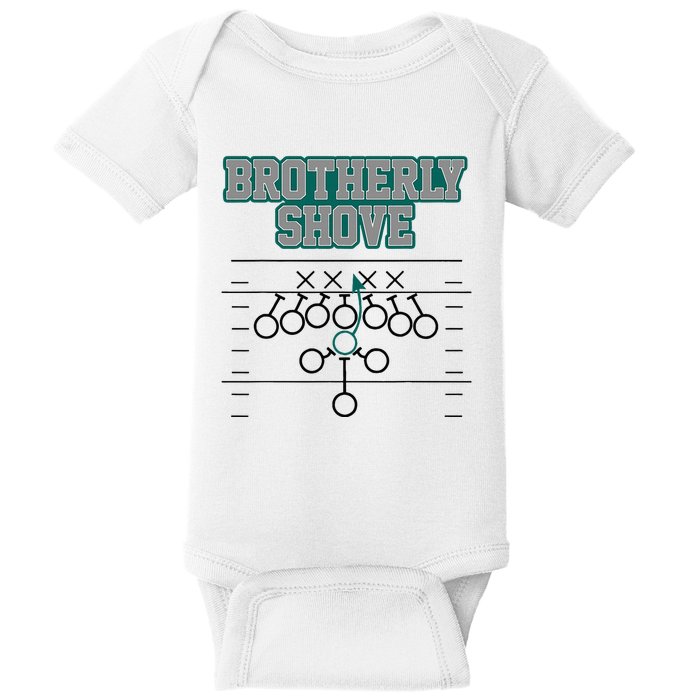 Football Joke Brotherly Shove Brotherly Shove  Baby Bodysuit