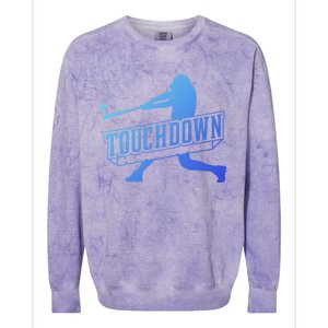 Funny Joke Baseball Touchdown Joke Gift Design Gift Colorblast Crewneck Sweatshirt