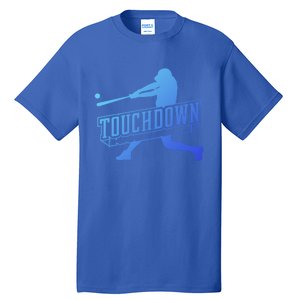 Funny Joke Baseball Touchdown Joke Gift Design Gift Tall T-Shirt