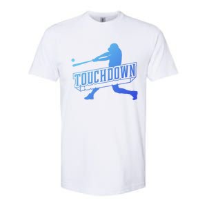 Funny Joke Baseball Touchdown Joke Gift Design Gift Softstyle CVC T-Shirt