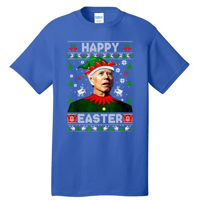 Funny Joe Biden Happy Easter Christmas Ugly Sweater Cool Gift Tall T-Shirt