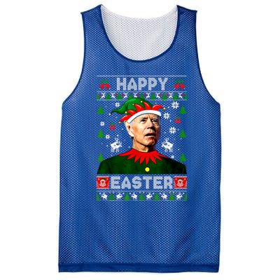 Funny Joe Biden Happy Easter Christmas Ugly Sweater Cool Gift Mesh Reversible Basketball Jersey Tank