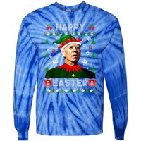 Funny Joe Biden Happy Easter Christmas Ugly Sweater Cool Gift Tie-Dye Long Sleeve Shirt