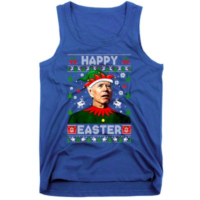 Funny Joe Biden Happy Easter Christmas Ugly Sweater Cool Gift Tank Top