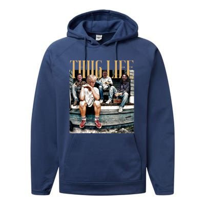 Funny Joe Biden Cannibal Story About His Uncle Performance Fleece Hoodie