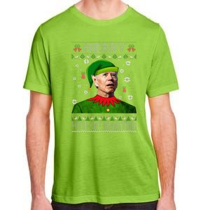 Funny Joe Biden Merry 4th Of Easter Ugly Christmas Sweater Adult ChromaSoft Performance T-Shirt