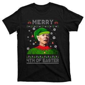 Funny Joe Biden Merry 4th Of Easter Ugly Christmas Sweater T-Shirt