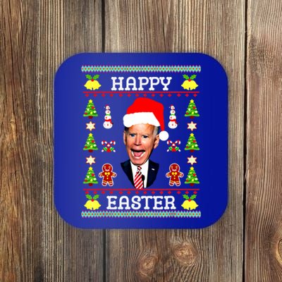 Funny Joe Biden Happy Easter Ugly Christmas Sweater Funny Gift Coaster