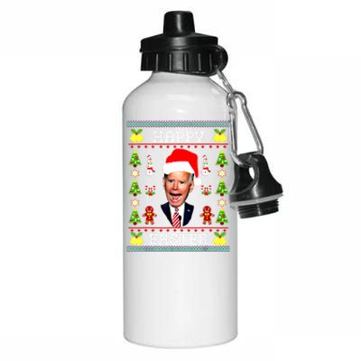 Funny Joe Biden Happy Easter Ugly Christmas Sweater Funny Gift Aluminum Water Bottle