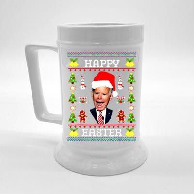 Funny Joe Biden Happy Easter Ugly Christmas Sweater Funny Gift Beer Stein