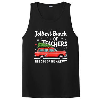 Funny Jolliest Bunch Of Teachers This Side Of The Hallway Christmas Gift PosiCharge Competitor Tank