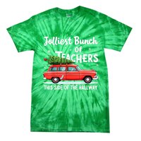 Funny Jolliest Bunch Of Teachers This Side Of The Hallway Christmas Gift Tie-Dye T-Shirt