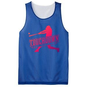 Funny Joke Baseball Touchdown Joke Gift Design Gift Mesh Reversible Basketball Jersey Tank